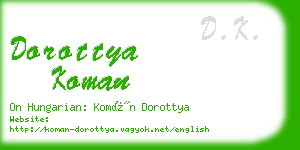 dorottya koman business card